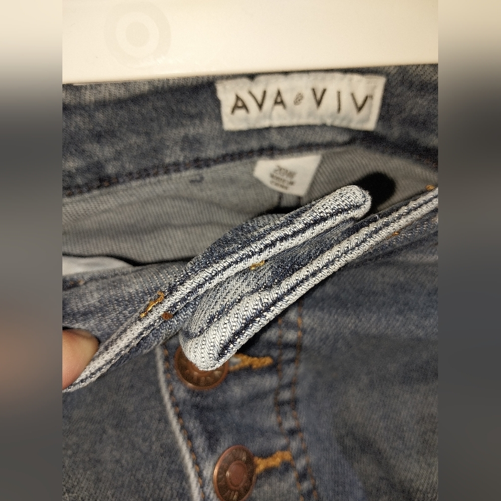TWO Pairs Ava & Viv Denim Jean Shorts - Picture 5 of 11